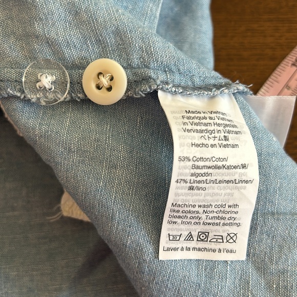 🎈3/$25🎈Madewell Denim Button Front Tie Mini Skirt - Picture 8 of 8